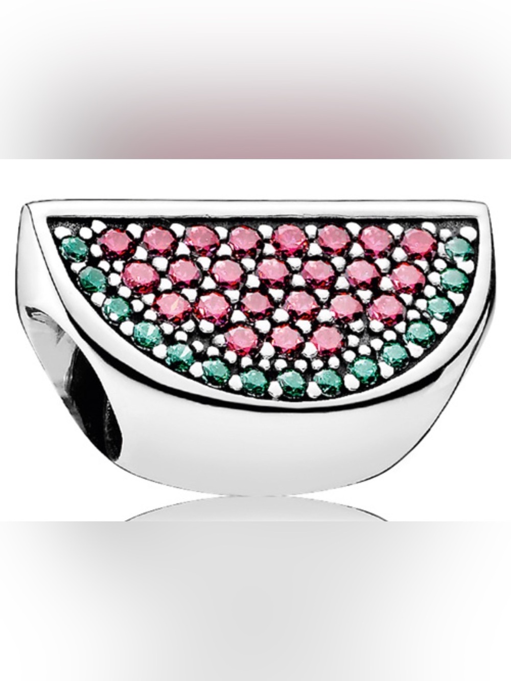 Sterling Silver Pavé watermelon charm